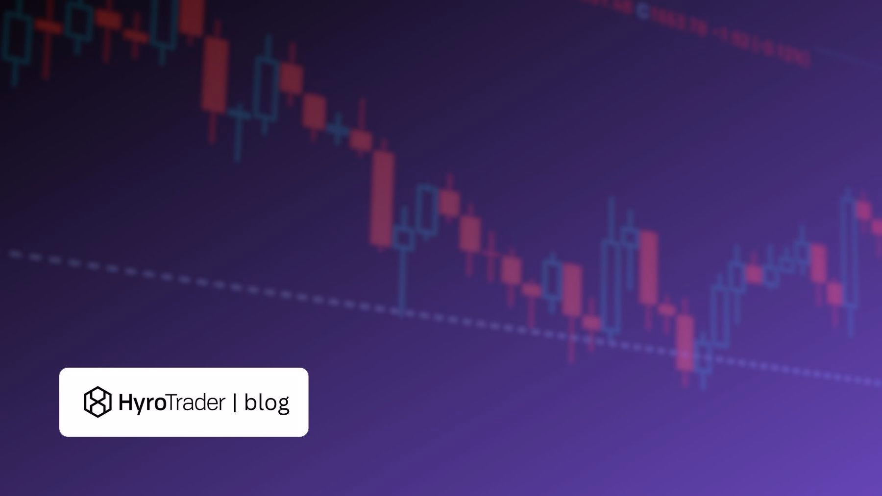 Blurred candlestick price chart